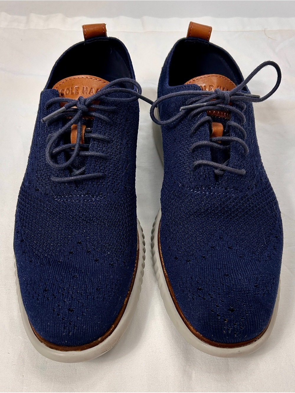 Cole Haan 2.ZERØGRAND Stitchlite Oxford Navy British Tan Men’s 10.5